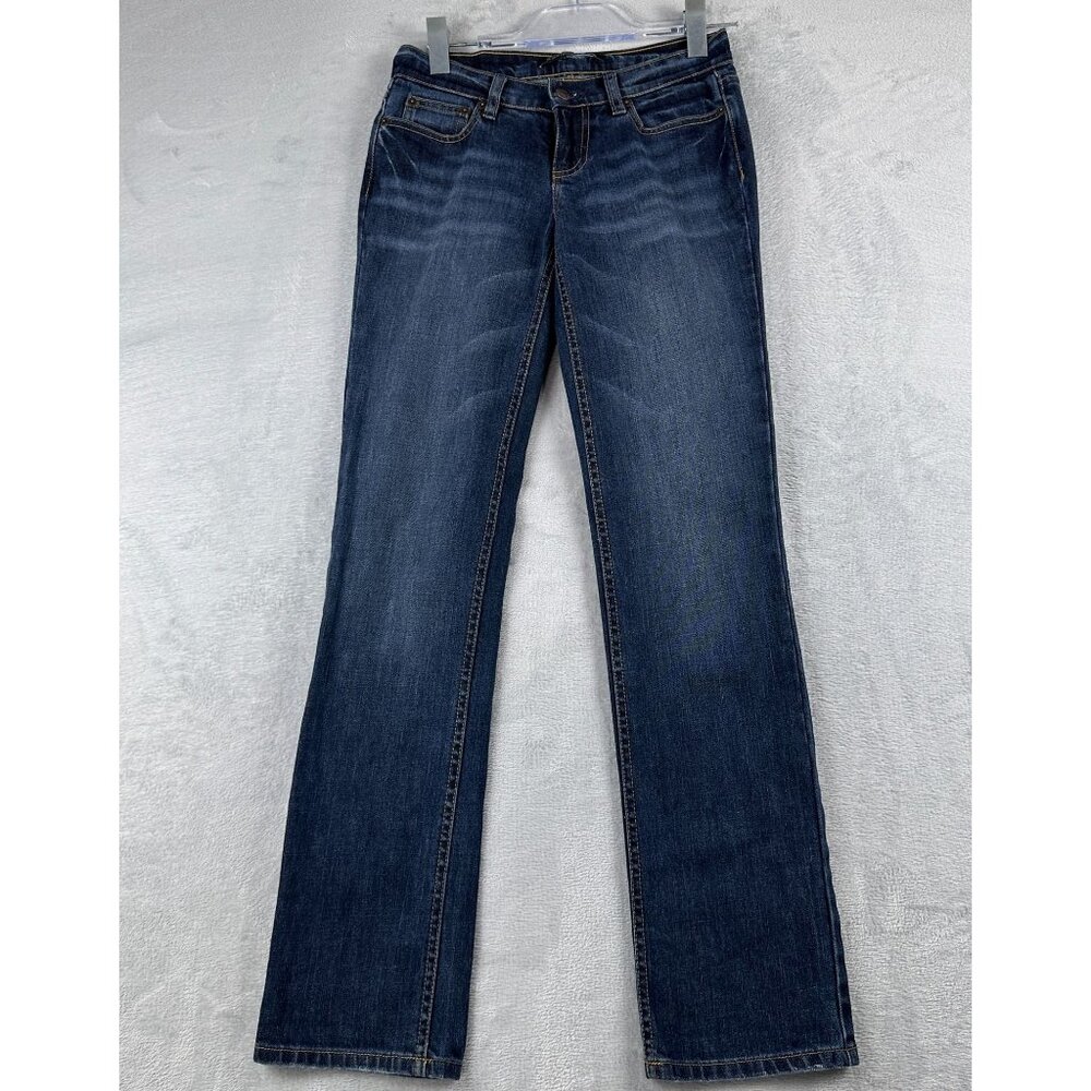 London Jean Bootcut Jeans Womens Size 0 Stretch Medium Wash Low Rise Blue